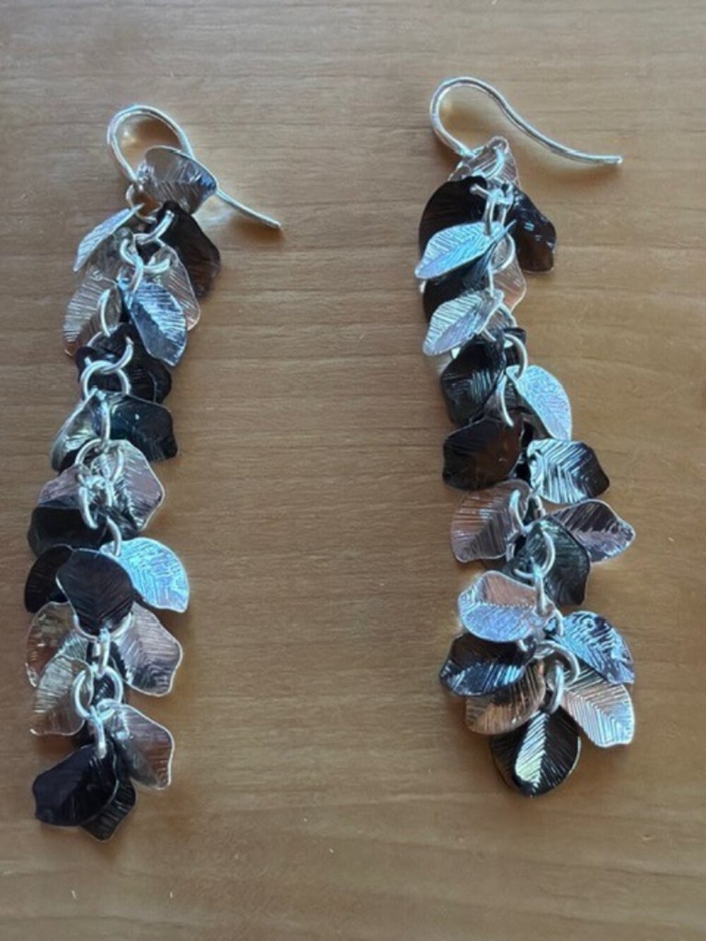 Silver and Black Earrings